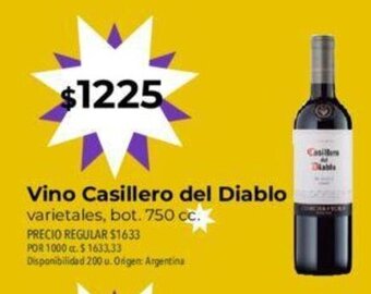 Supermercados Vea Vino Casillero Del Diablo oferta