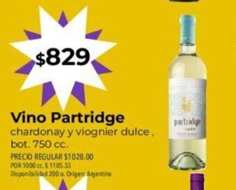 Supermercados Vea Vino Partridge oferta