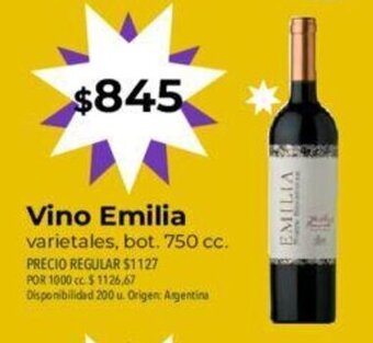 Supermercados Vea Vino Emilia oferta