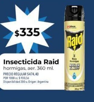 Supermercados Vea Insecticida Raid oferta