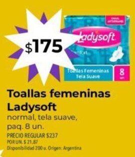 Supermercados Vea Toallas Femeninas Ladysoft oferta