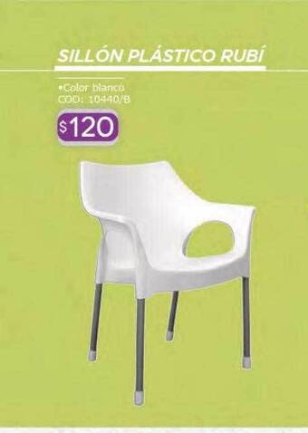 Sillón plástico rubí
