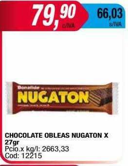 Maxiconsumo Chocolate obleas nugaton oferta