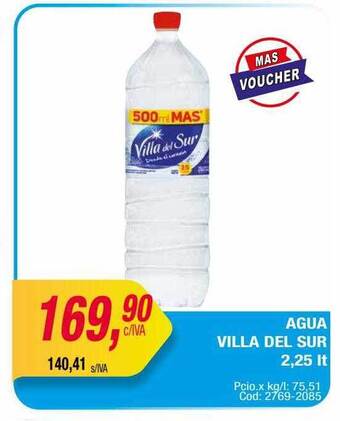 Maxiconsumo Agua villa del sur oferta