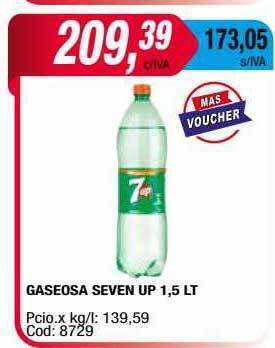 Maxiconsumo Gaseosa seven up oferta