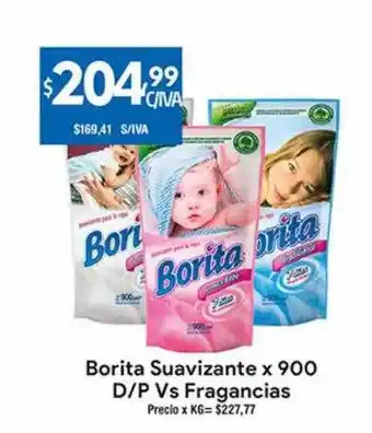 Borita suavizante x 900 c-p vs fragancias