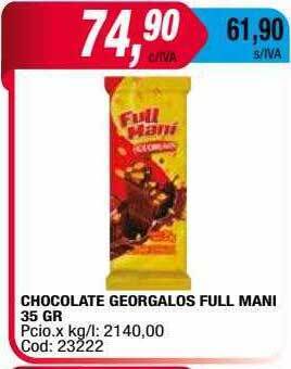 Maxiconsumo Chocolate georgalos full mani oferta
