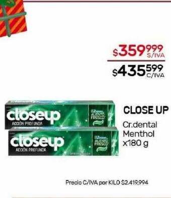 Nini Mayorista Close up cr dental menthol oferta