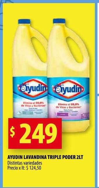 Punto Mayorista Ayudin lavandina triple poder 2lt oferta