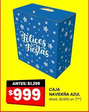 Changomas Caja navideña azul oferta