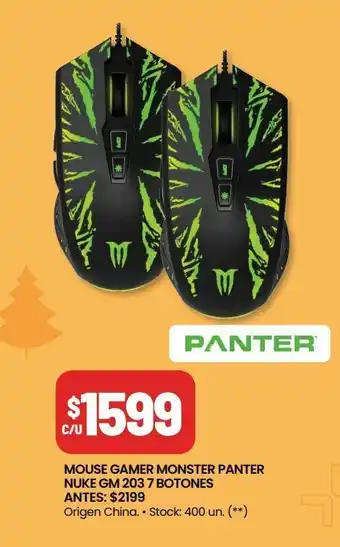 Changomas Mouse gamer monster panter oferta
