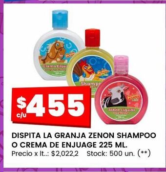 Changomas Dispita la granja zenon shampoo o crema de enjuage 225 ml oferta