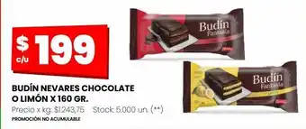 Changomas Budín nevares chocolate o limón x 160 gr oferta