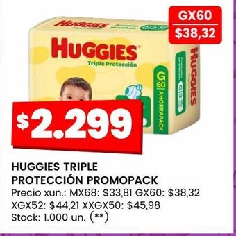 Changomas Huggies triple protección promopack oferta