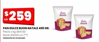 Changomas Pan dulce buon natale 400 gr oferta