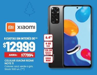 Changomas Celular xiaomi redmi note 11 oferta