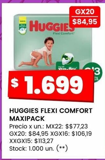 Changomas Huggies flexi comfort maxipack oferta