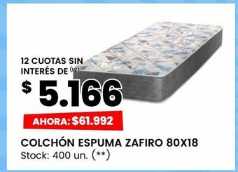 Changomas Colchón espuma zafiro 80x18 oferta