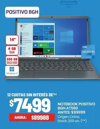 Changomas Notebook positivo oferta