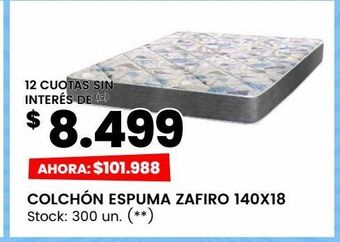 Changomas Colchón espuma zafiro 140x18 oferta