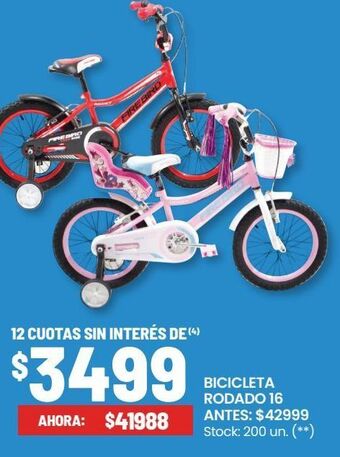Changomas Bicicleta rodado 16 oferta