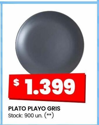 Changomas Plato playo gris oferta