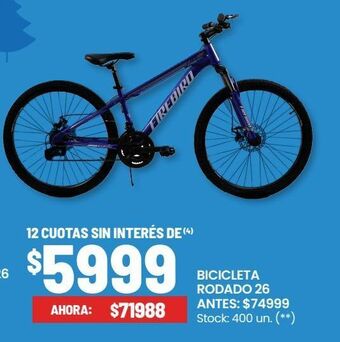 Changomas Bicicleta rodado 26 oferta