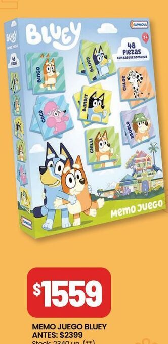 Changomas Memo juego bluey oferta