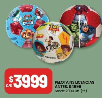 Changomas Pelota n3 licencias oferta