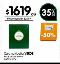 Jumbo Cajas navideñas verde oferta