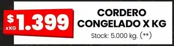 Changomas Cordero congelado x kg oferta