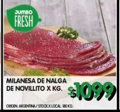 Jumbo Milanesa de nalga de novillito kg oferta
