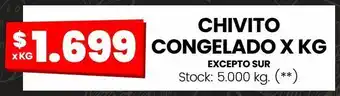 Changomas Chivito congelado x kg oferta