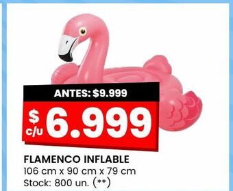 Changomas Flamenco inflable 106 cm x 90 cm x 79 cm oferta