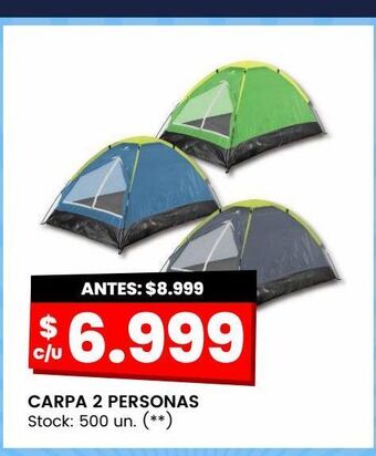 Changomas Carpa 2 personas oferta