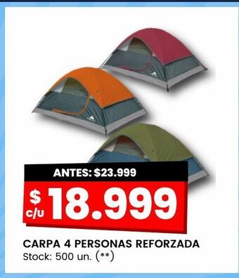 Changomas Carpa 4 personas reforzada oferta