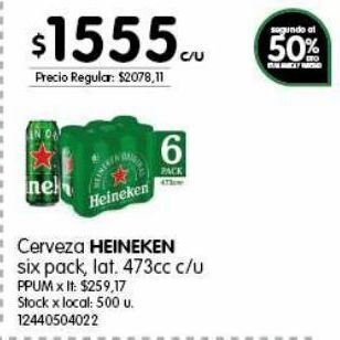 Jumbo Cerveza heineken 473cc oferta