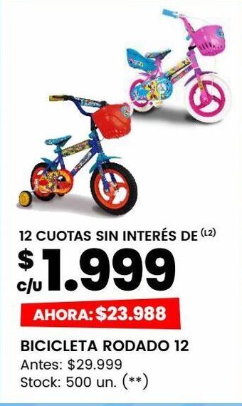 Changomas Bicicleta rodado 12 oferta