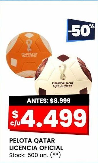 Changomas Pelota qatar licencia oficial oferta