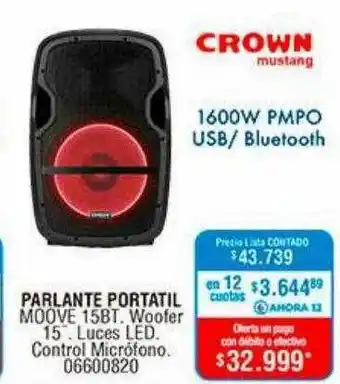 Perozzi Crown mustang parlante portatil oferta