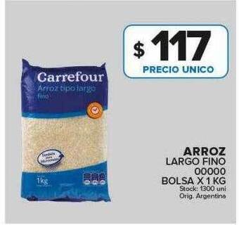 Carrefour Maxi Arroz largo fino 00000 bolsa oferta