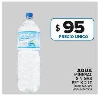 Carrefour Maxi Agua mineral sin gas pet oferta