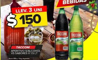 Carrefour Maxi Tacconi aperitivo s-alcohol vs sabores oferta