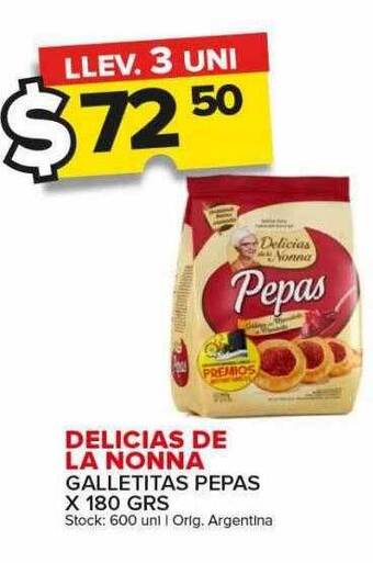 Carrefour Maxi Delicias de la nonna galletitas pepas oferta