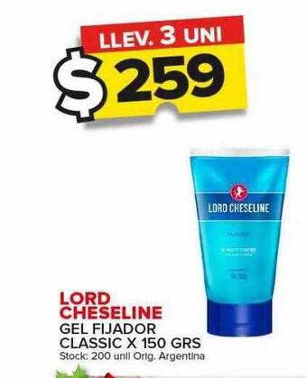 Carrefour Maxi Lord cheseline gel fijador classic oferta