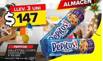 Carrefour Maxi Pepitos galletitas c-chips chocolate oferta