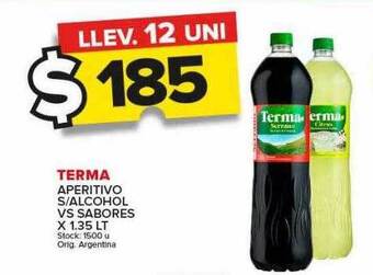Carrefour Maxi Terma aperitivo s-alcohol vs sabores oferta