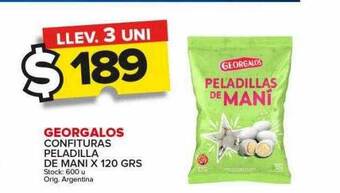 Carrefour Maxi Georgalos confituras peladilla de mani x 120 grs oferta