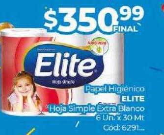 Diarco Papel higiénico elite hoja simple extra blanco oferta