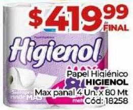 Diarco Papel higiénico higienol max panal oferta
